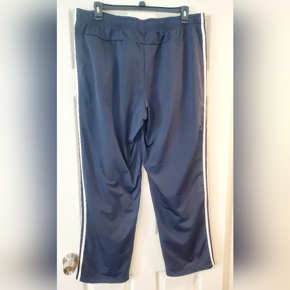 Adidas Navy Track Pants with White Stripes - Picture 2 of 8